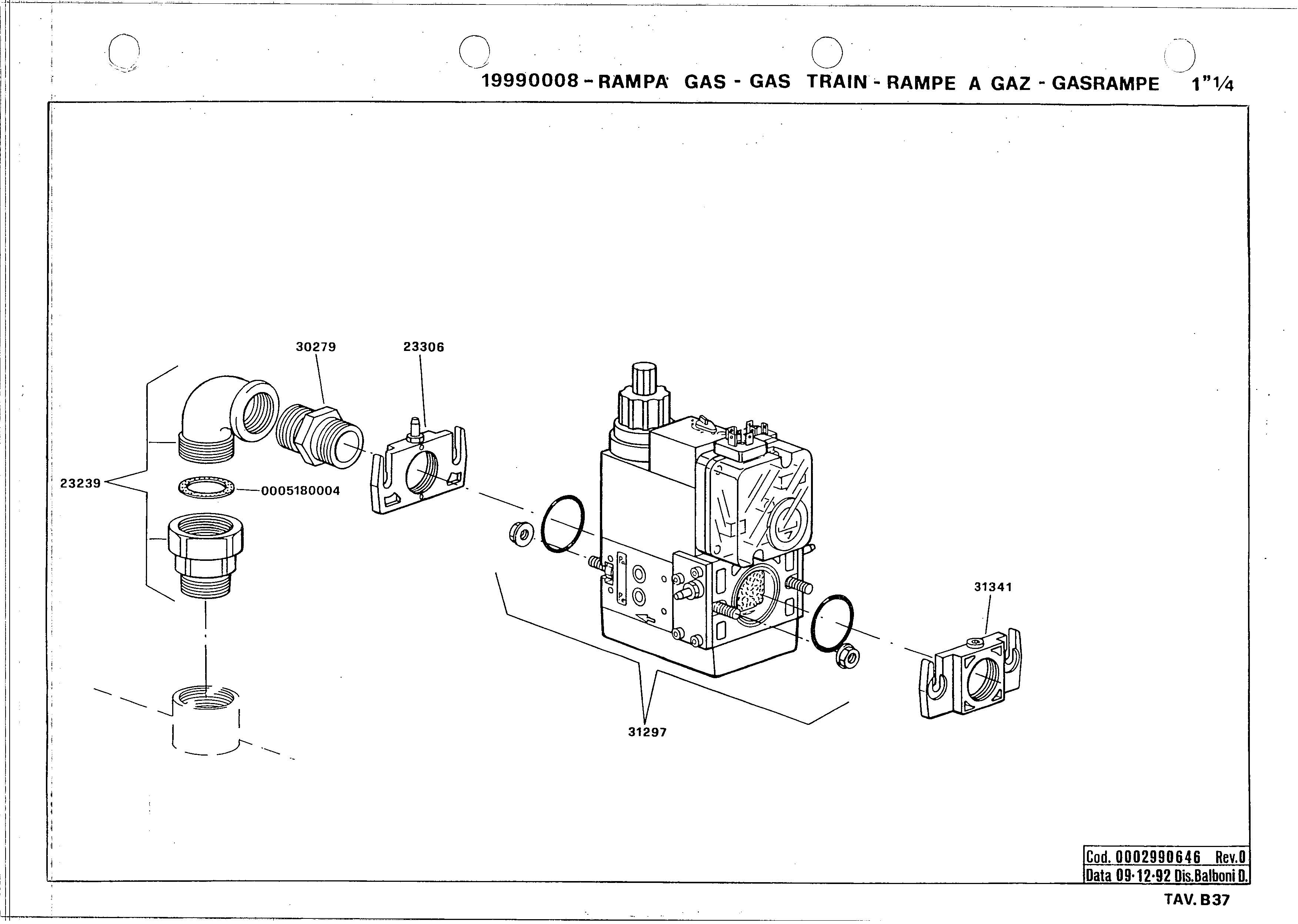 Газовая рампа B37 19990008 0 19921209