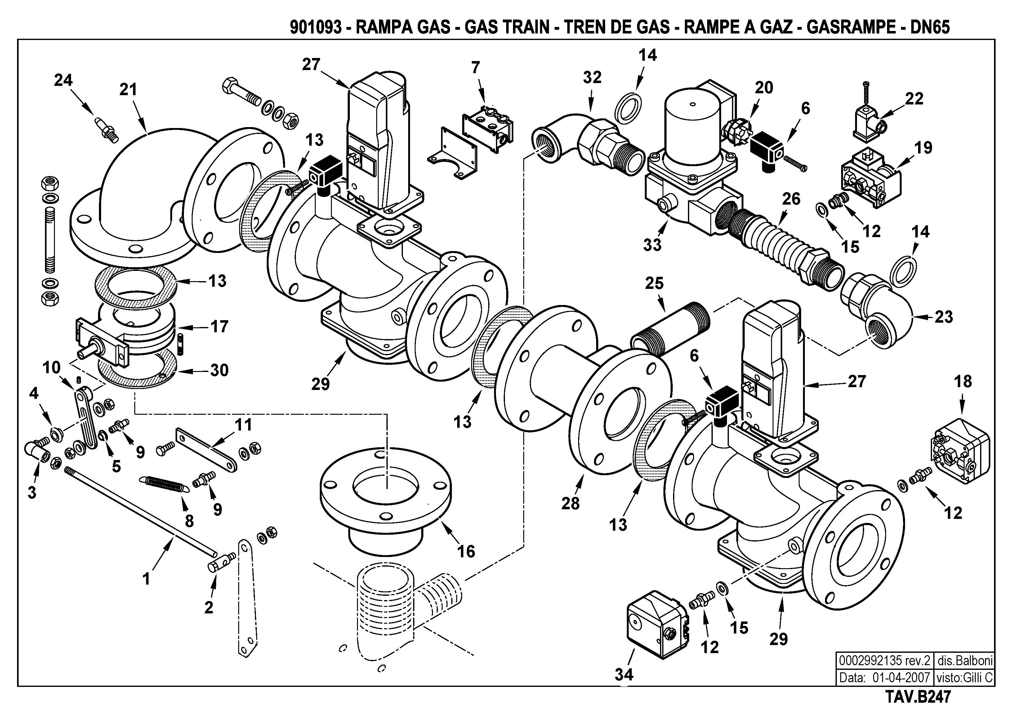 Газовая рампа B247 901093 2 20070401