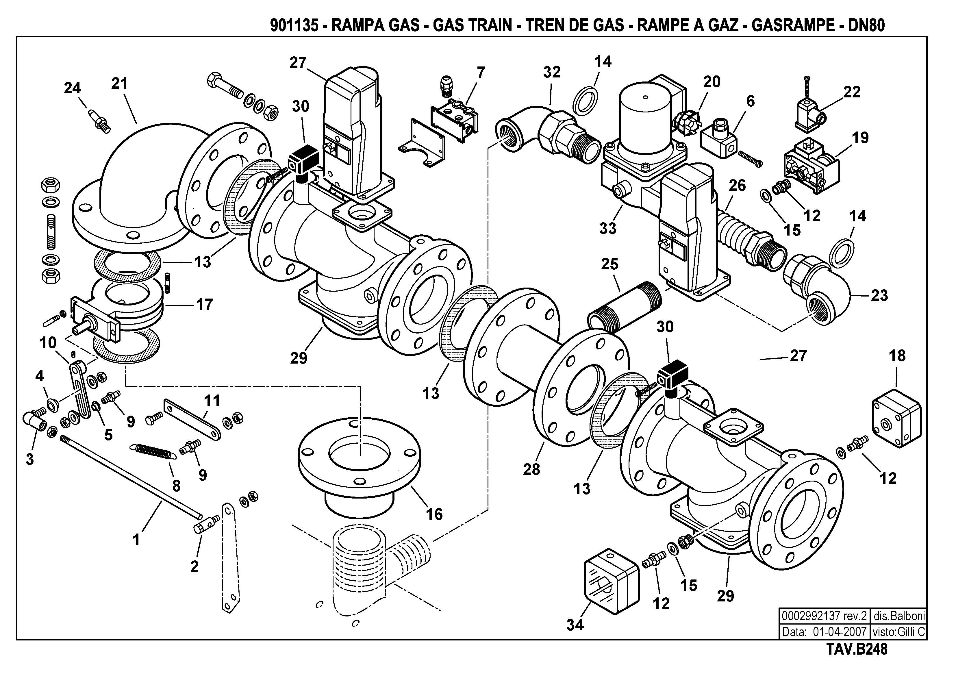 Газовая рампа B248 901135 2 20070401 Газовая рампа B248 901135 2 20070401
