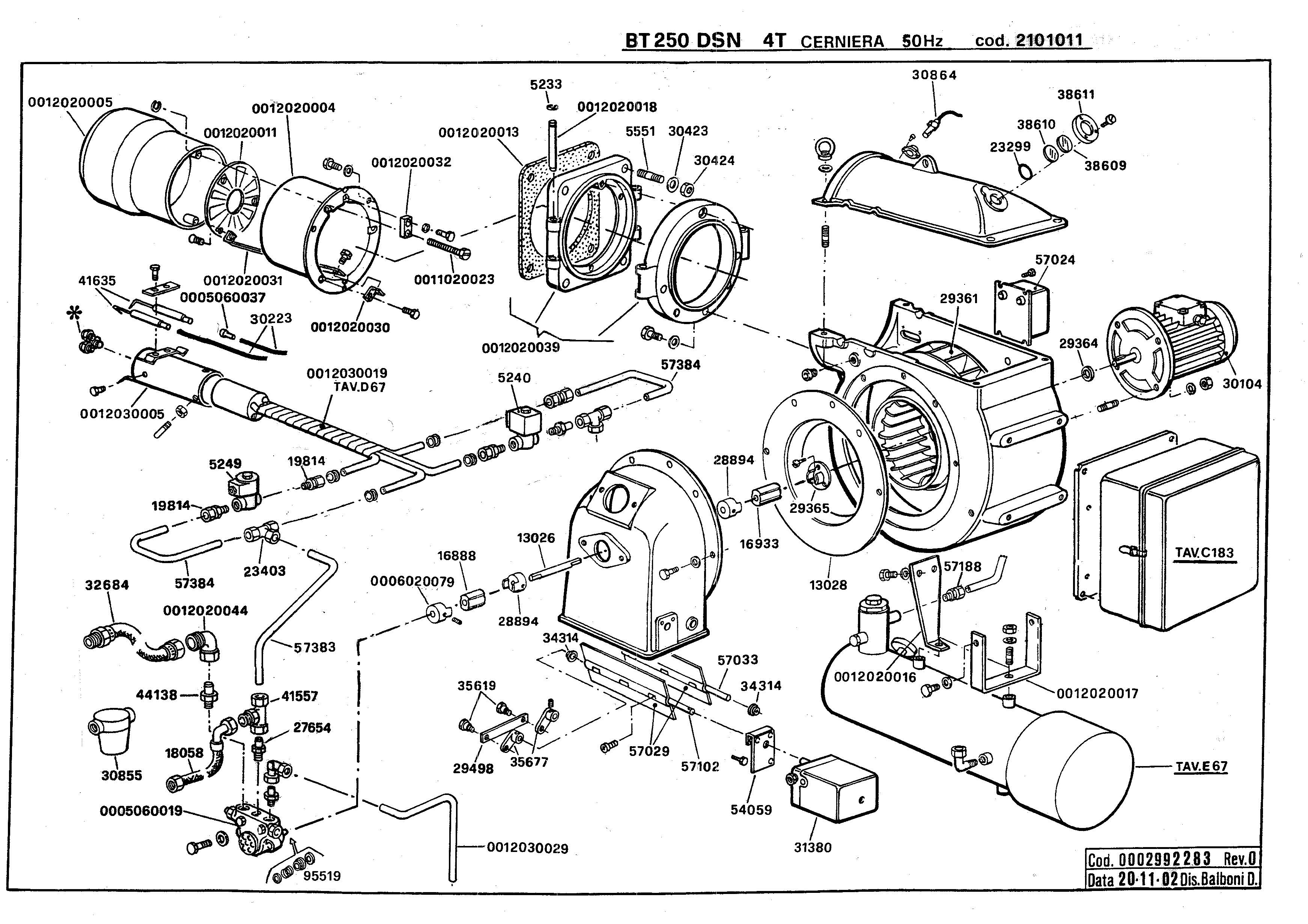 BT 250 DSN 4T Cerniera 2101011 0 20021120 BT 250 DSN 4T Cerniera 2101011 0 20021120