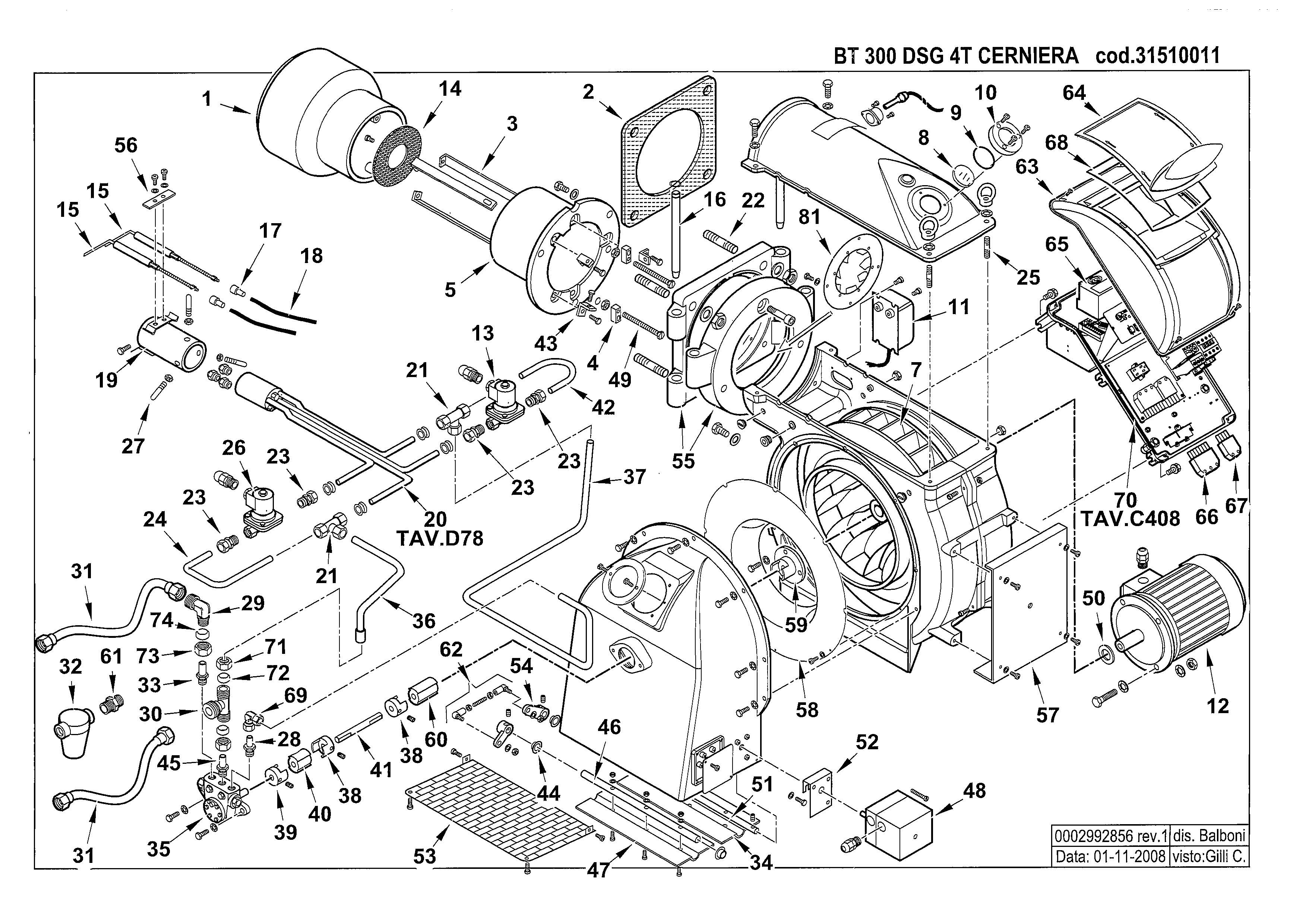 BT 300 DSG 4T Cerniera 31510011 1 20081101 BT 300 DSG 4T Cerniera 31510011 1 20081101